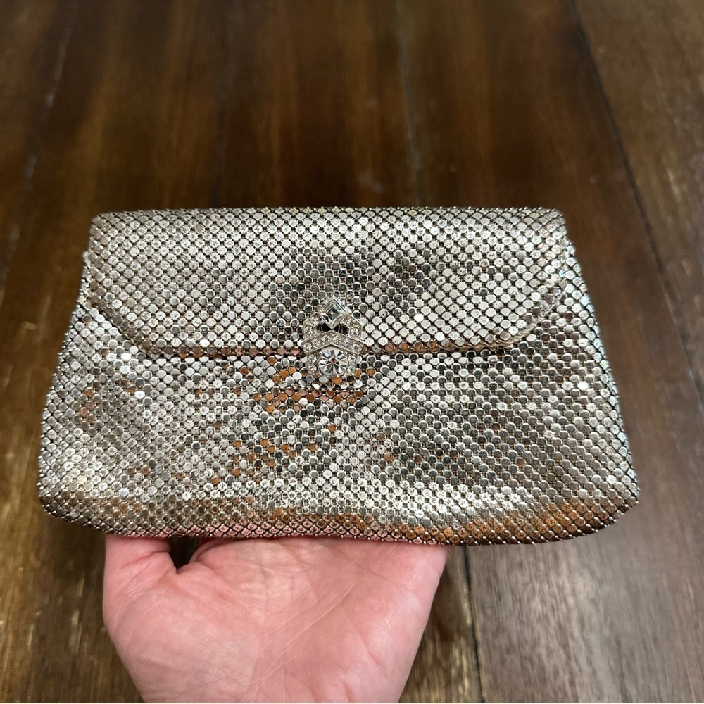 Whiting and Davis mesh rhinestone evening bag/clutch